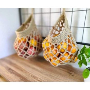 Paniers Suspendus Au Crochet Pour Fruits