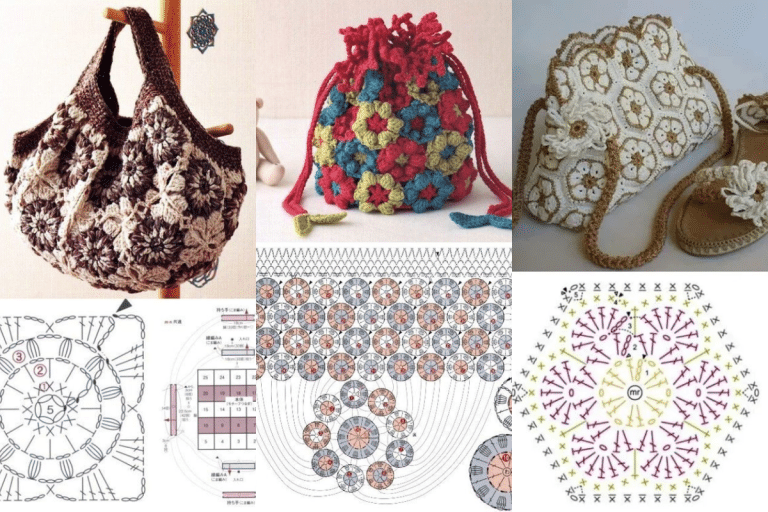 Cr Ez Avec Mod Les De Sacs Au Crochet Floraux