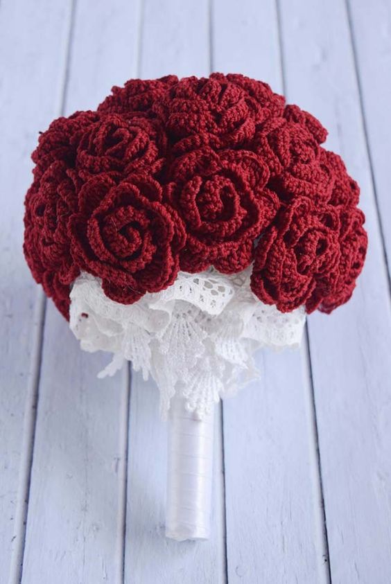 Bouquets Mariée Crochet 1