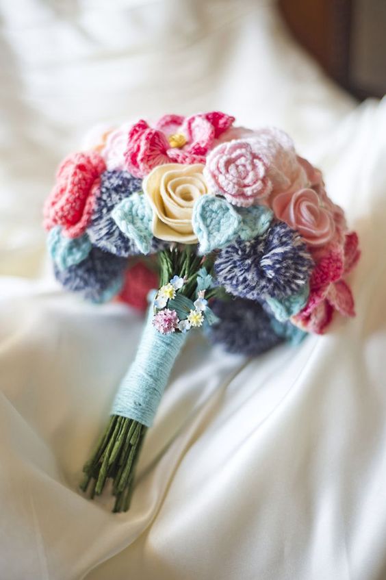 Bouquets Mariée Crochet 3