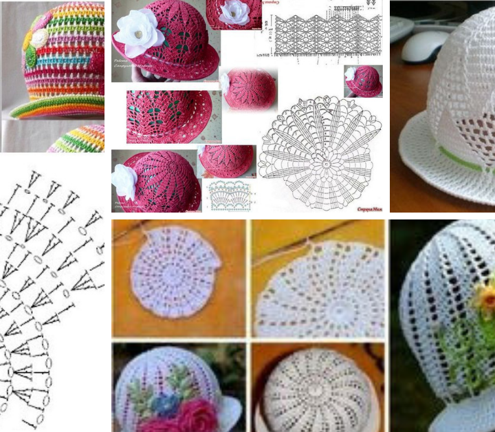 Chapeau Été Crochet Main Visage De Mort Pour Femme - Style Vintage Et Confort