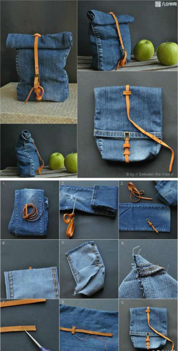 Faire sac avec vieux jeans 1