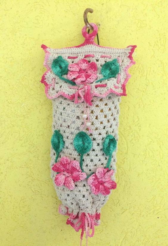 Support Sac Plastique Crochet 12