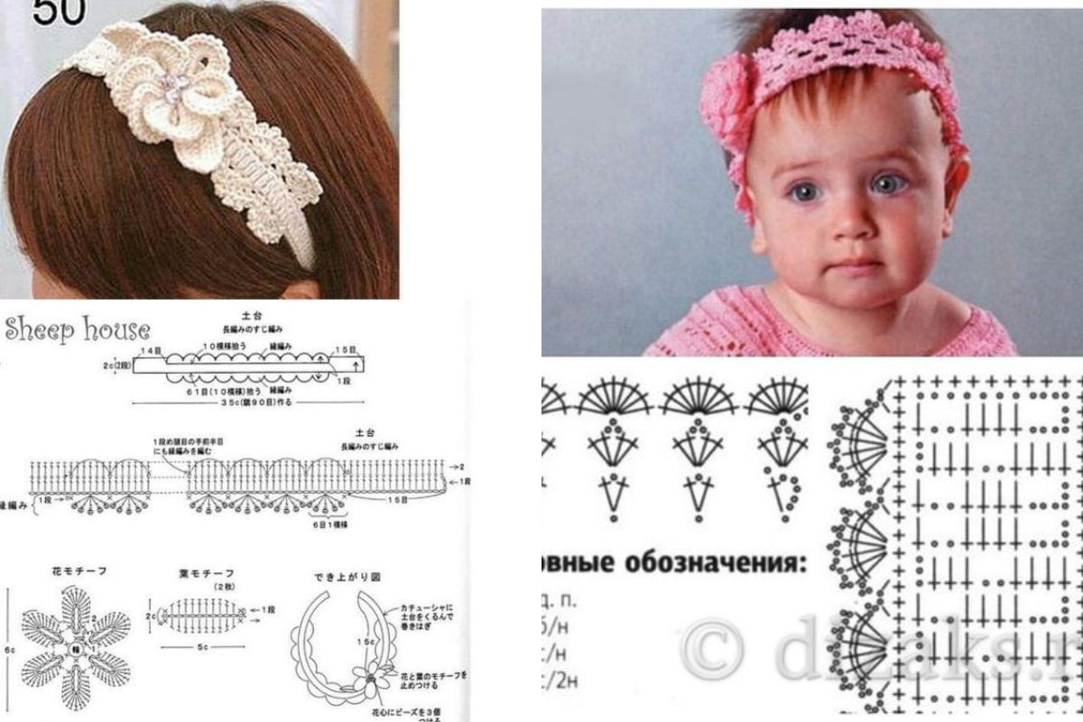 adorable bandeau au crochet pour les styles enfants 6