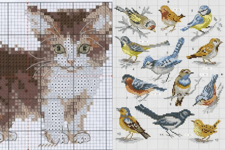 Grille Gratuite Point De Croix Animaux De La Forêt Animaux au Point de Croix - Modèles Créatifs