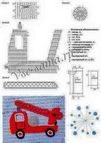 appliques au crochet en forme de voitures 4