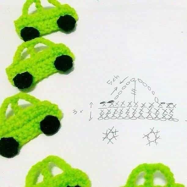 appliques au crochet en forme de voitures 9