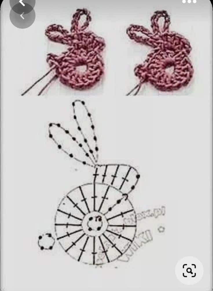 appliques de lapin au crochet 3