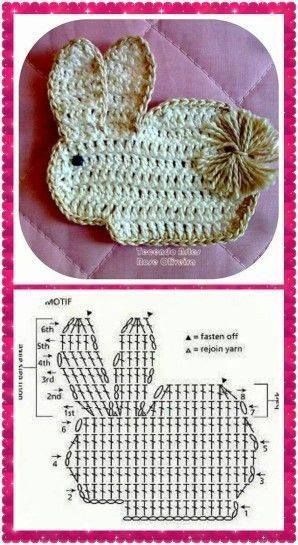 appliques de lapin au crochet 5