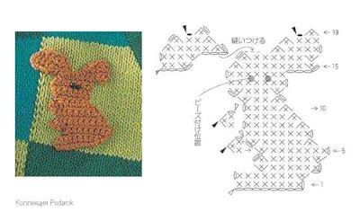 appliques de lapin au crochet 7