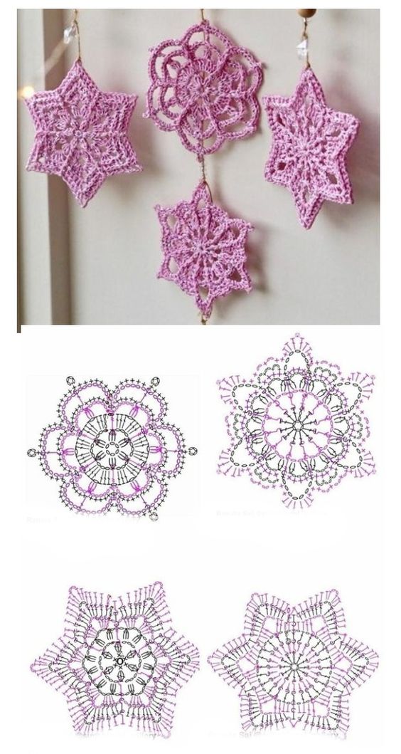 appliques de noel au crochet avec des graphiques 1