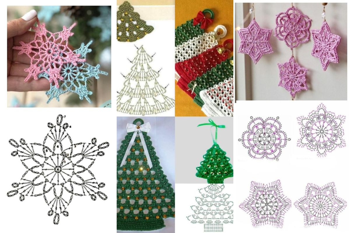 appliques de noel au crochet avec des graphiques 11