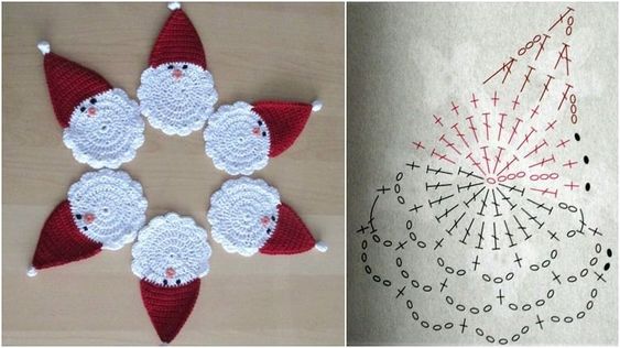 appliques de noel au crochet avec des graphiques 7