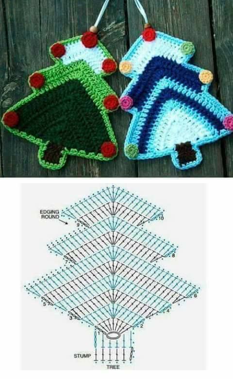 appliques de noel au crochet avec des graphiques 8