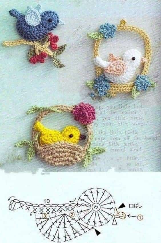 appliques de paques au crochet 1