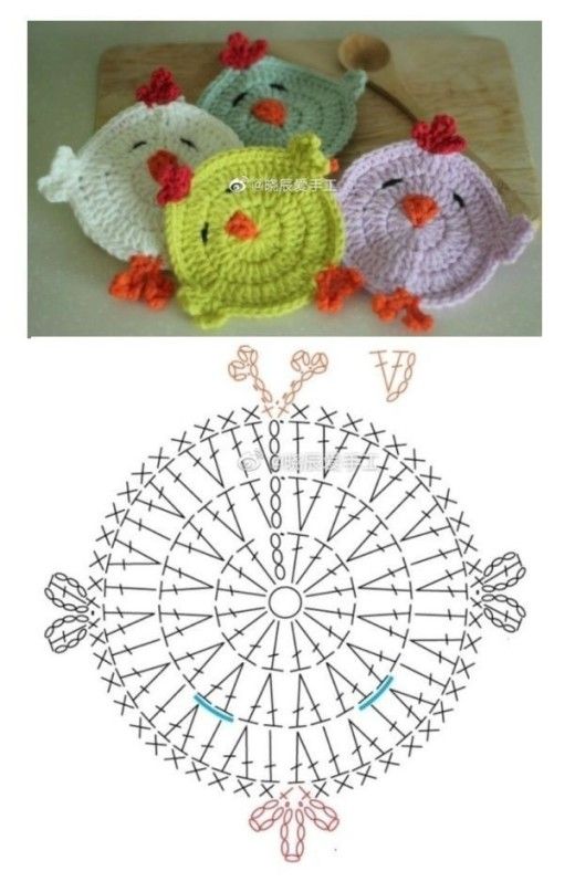 appliques festives au crochet de paques 1