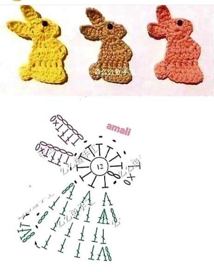 appliques festives au crochet de paques 2