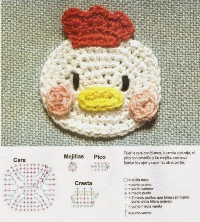 appliques festives au crochet de paques