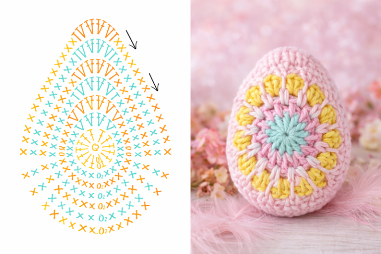 appliques festives au crochet de paques