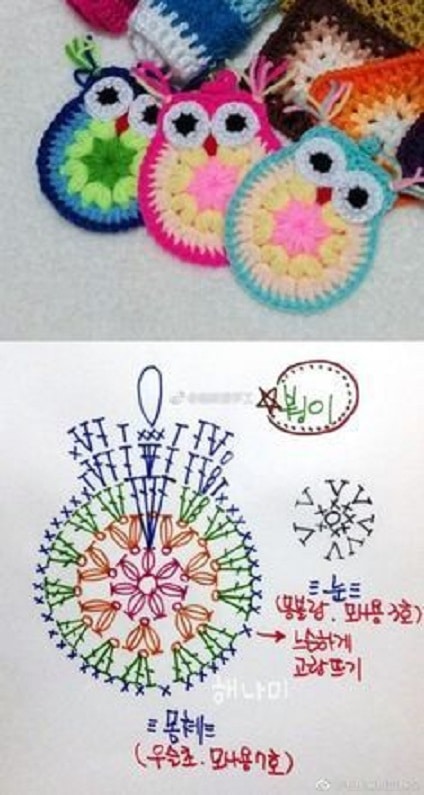 appliques oiseaux au crochet 3