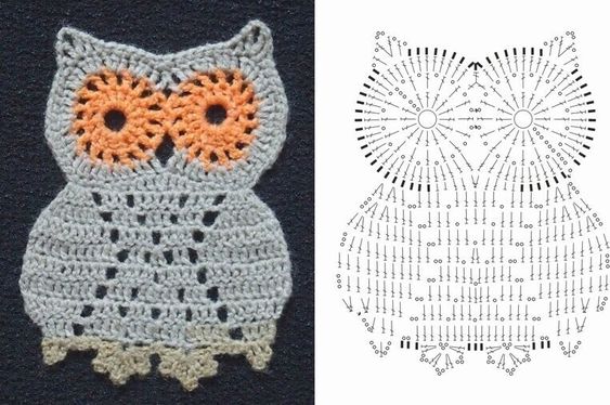 appliques oiseaux au crochet
