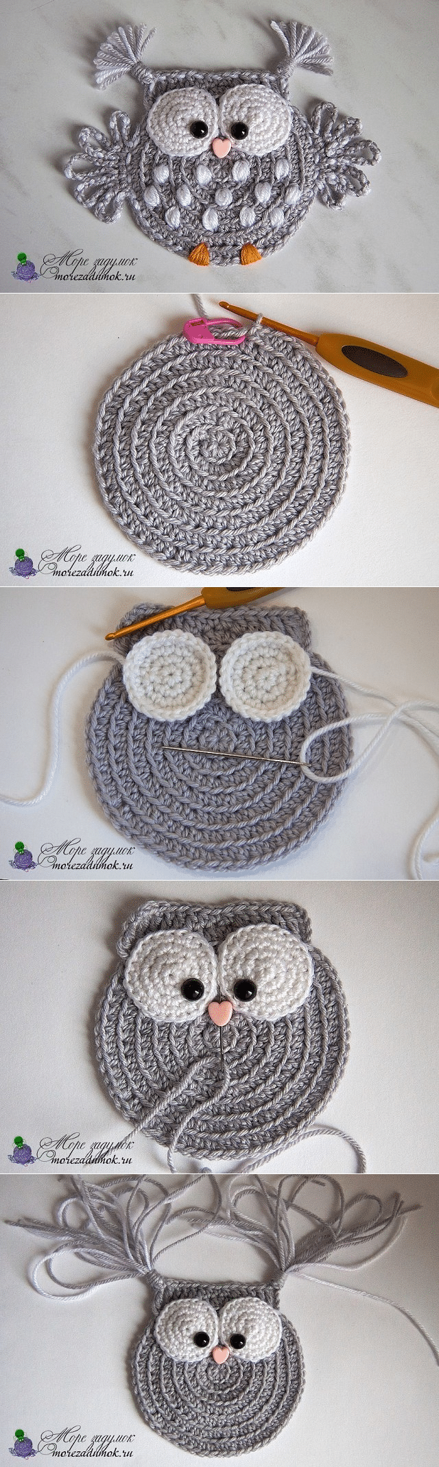 appliques oiseaux au crochet