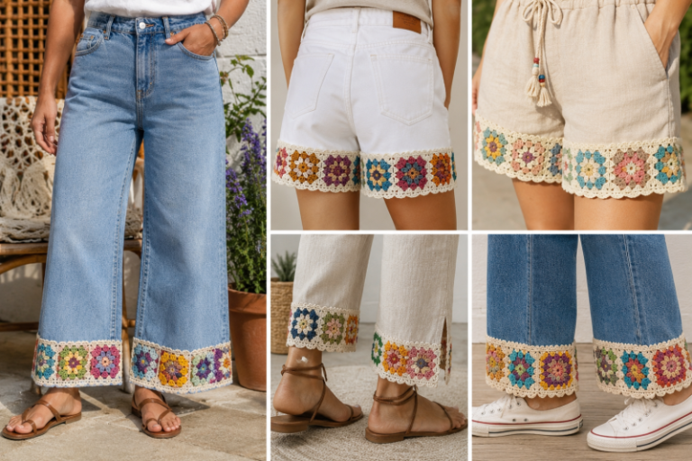 appliquez des carres au crochet sur vos vetements pour un style unique 5