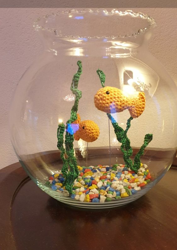 aquarium faites avec des poissons au crochet 1