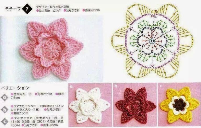 arbre printanier aux fleurs au crochet creation diy 7