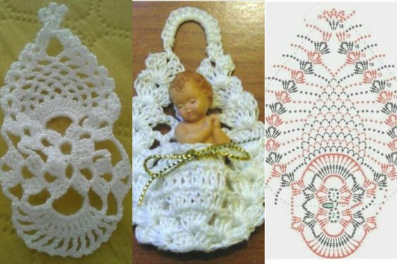 berceau au crochet pour bebe jesus 2