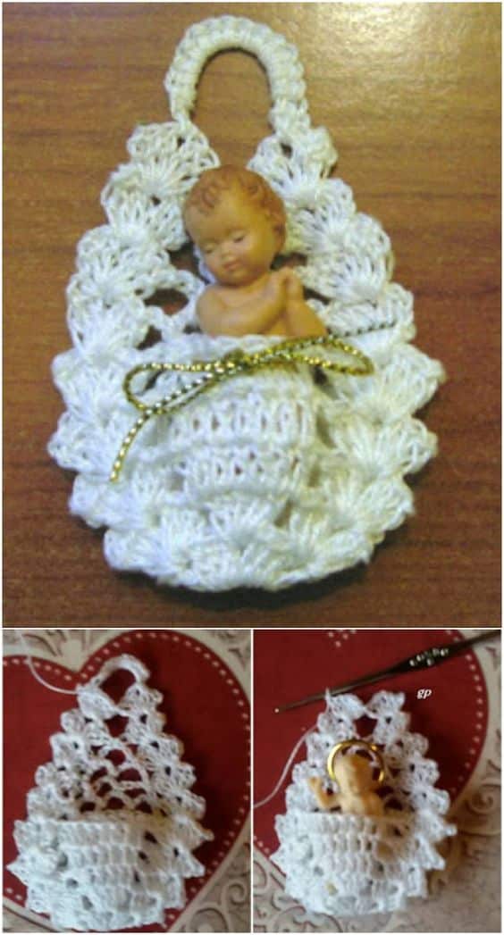 berceau au crochet pour bebe jesus 5