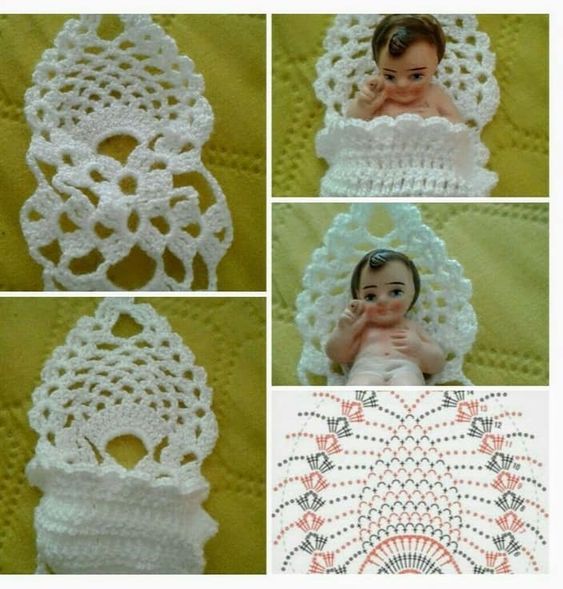 berceau au crochet pour bebe jesus