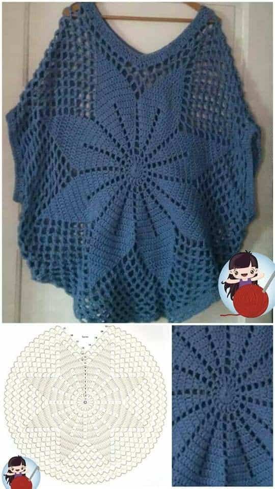 blouses au crochet en motif circulaire 2