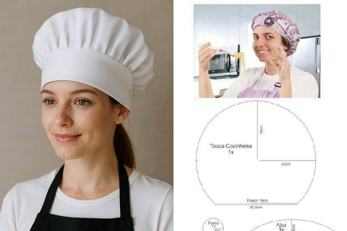 bonnet de chef en tissu facile a realiser 5