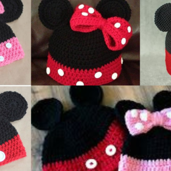 Tuto bonnet Minnie et Mickey au crochet