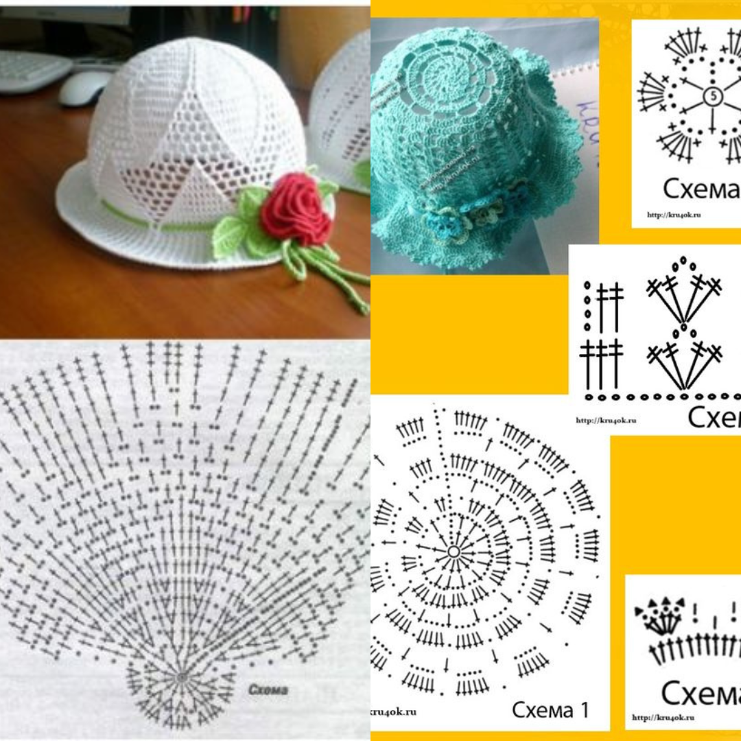 bonnets ete au crochet pour enfants 2