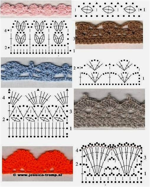 bords en crochet pour serviettes 7
