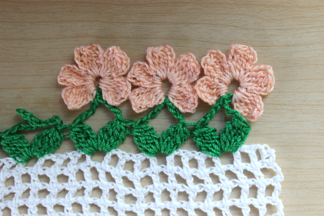 bordure de fleurs au crochet tutoriel 7