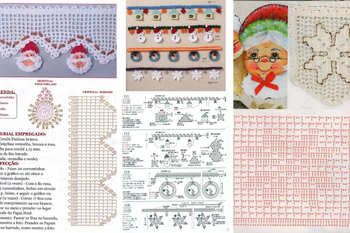 bordures graphiques de noel au crochet 10