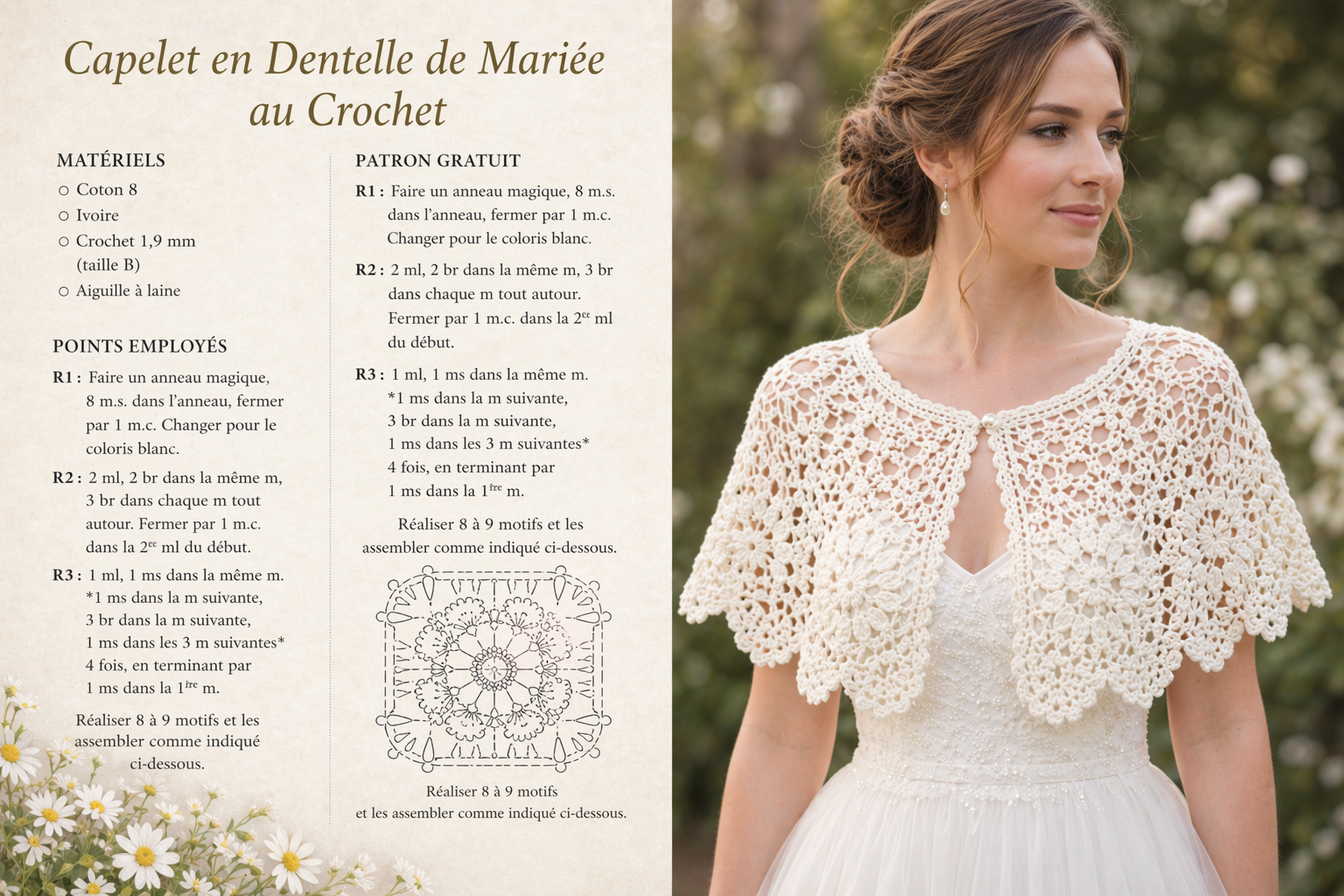 capes fleuries au crochet avec modeles gratuits