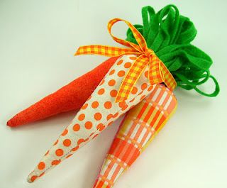 carotte en tissu pour paques modeles idees 8