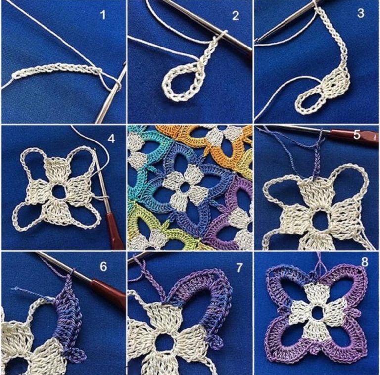 carre de fleurs au crochet original 2