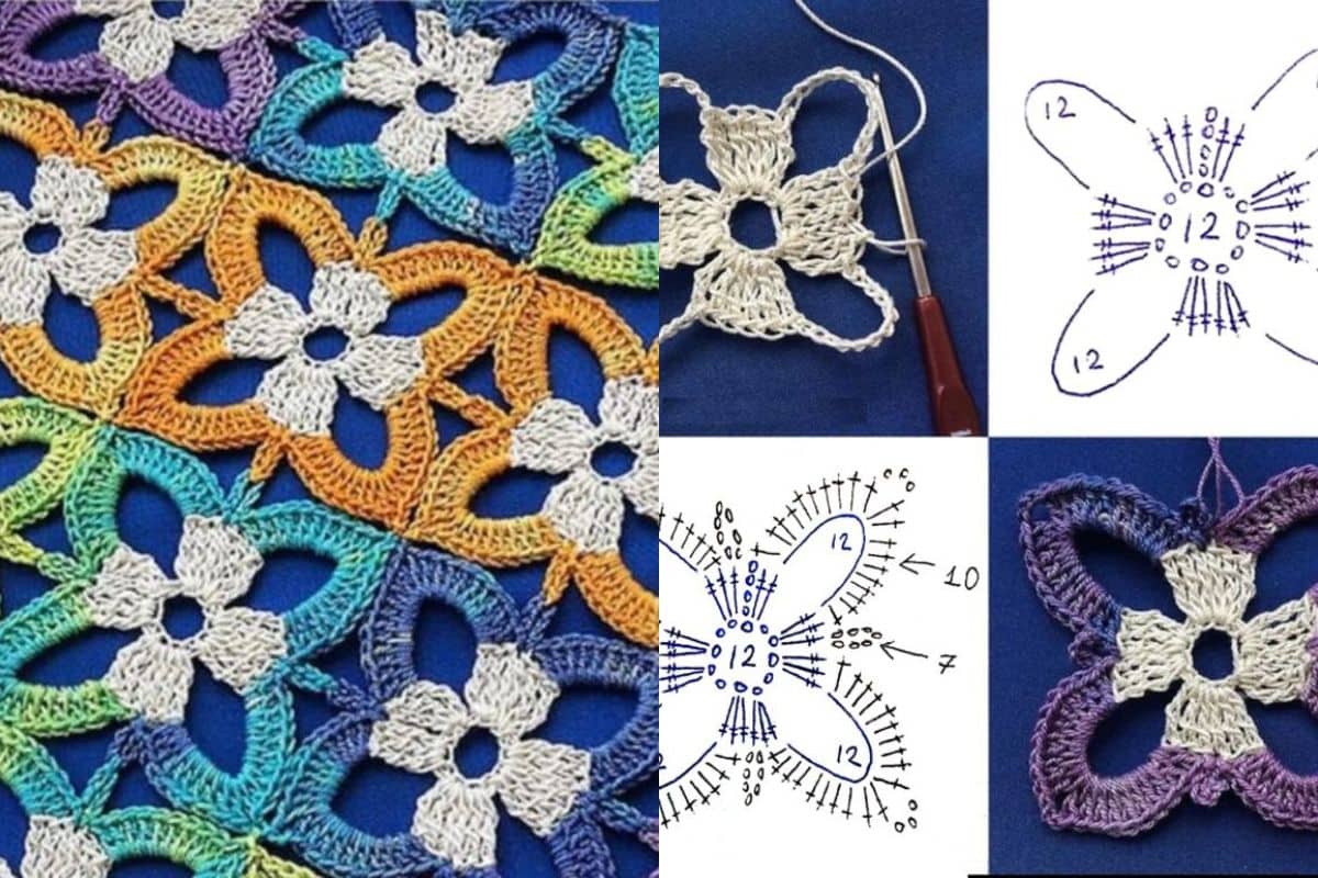 carre de fleurs au crochet original 6