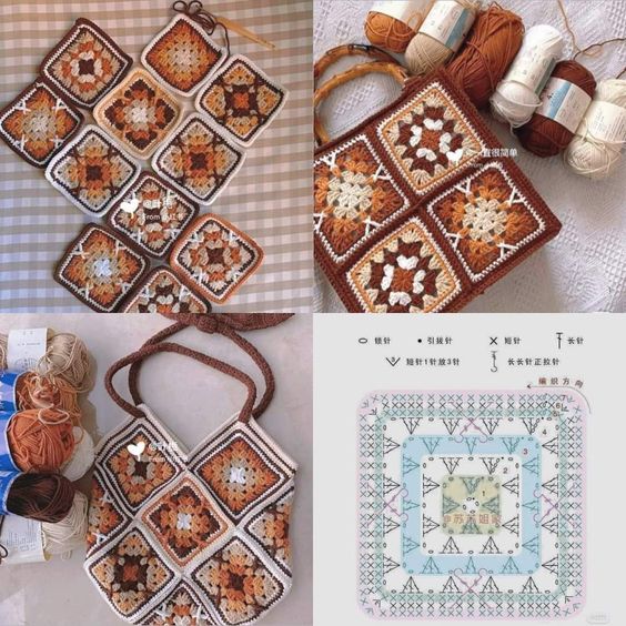 carres au crochet en sacs originaux 3