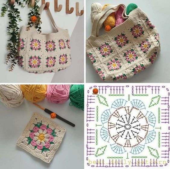 carres au crochet en sacs originaux 5