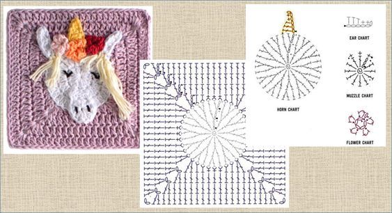 carres motifs animaux en crochet 12