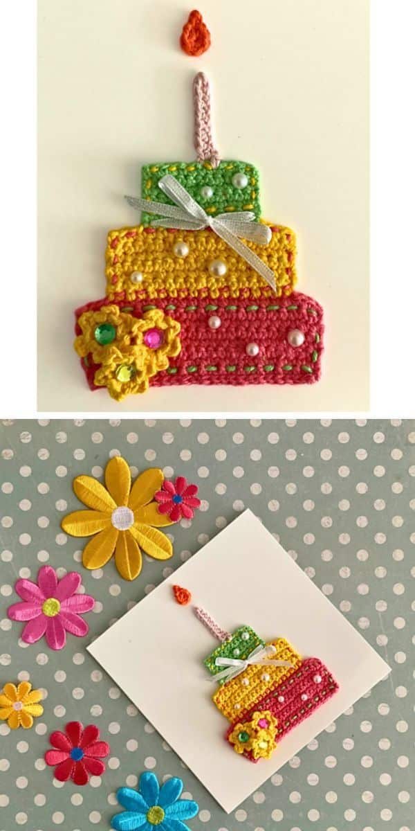 cartes anniversaire avec applications au crochet 5