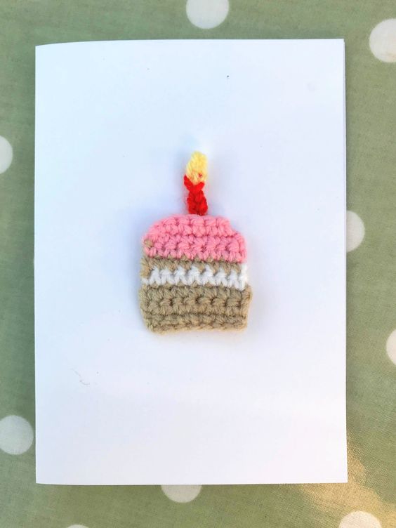 cartes anniversaire avec applications au crochet