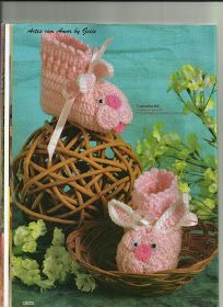 chaussons bebe lapin au crochet 2