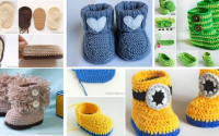 Chaussons bottines au crochet- Tuto et Idées